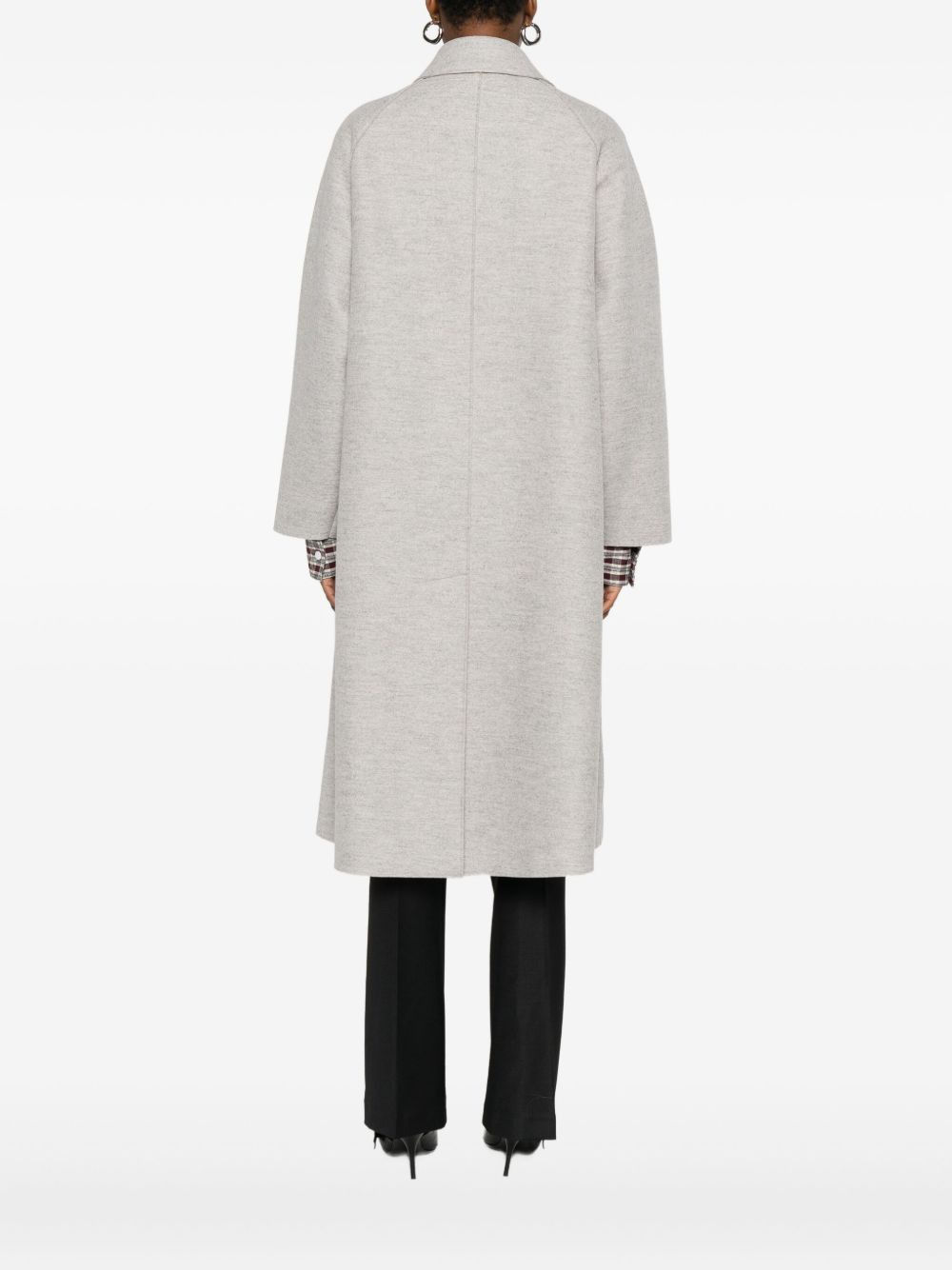 Balmacaan raglan-sleeve button coat - 4