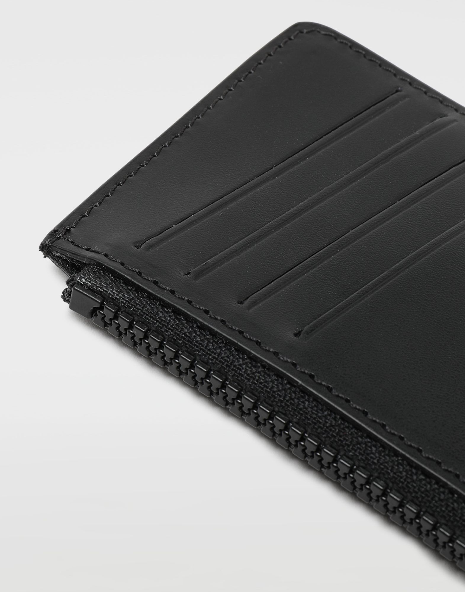 Logo tab reflective leather wallet - 4