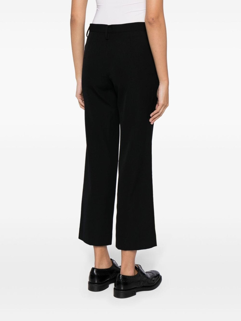 draped-detail cropped wool trousers 4