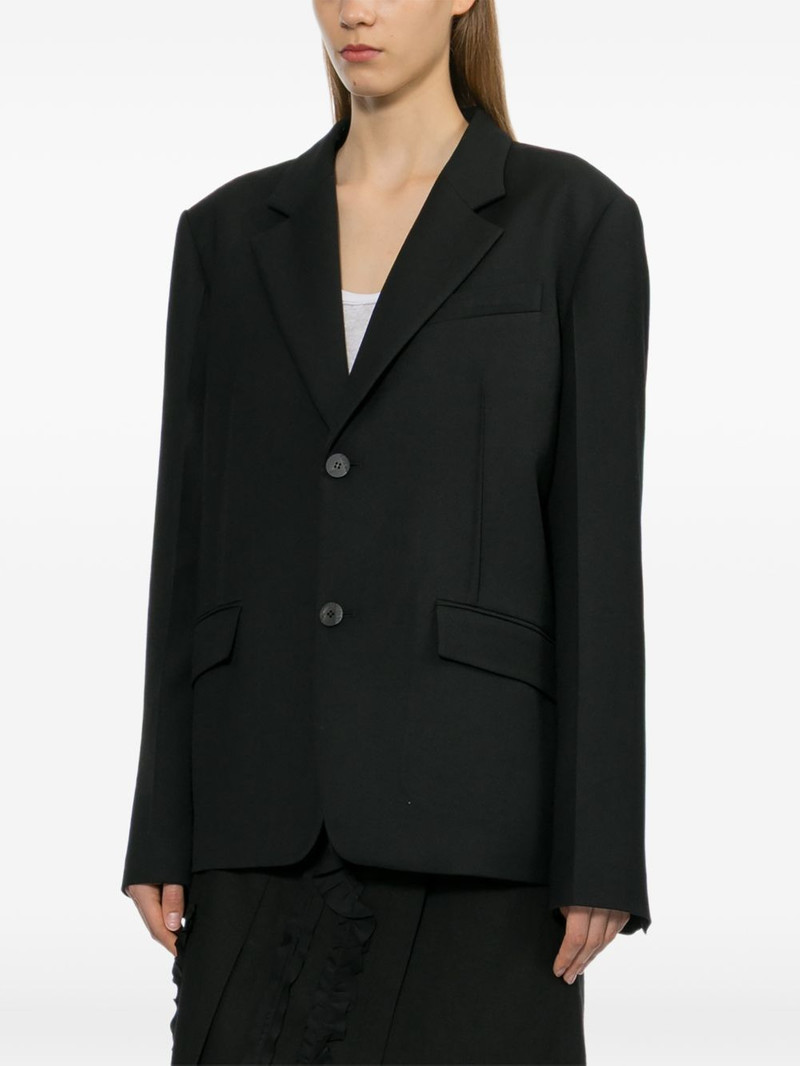 logo-embroidered single-breasted jacket 3