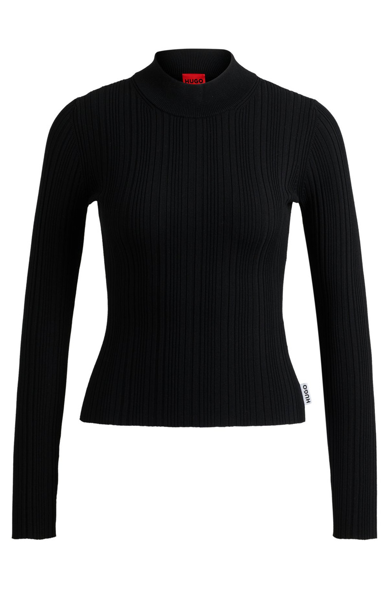 SLIM-FIT SWEATER WITH IRREGULAR RIBBED STRUCTURE 1