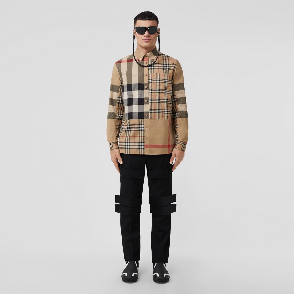 Burberry Patchwork Check Cotton Shirt | REVERSIBLE
