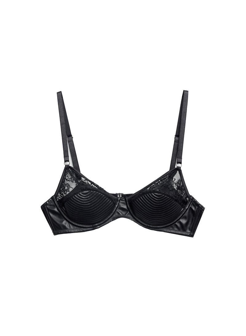 Vegan Leather Bebe Bra 1