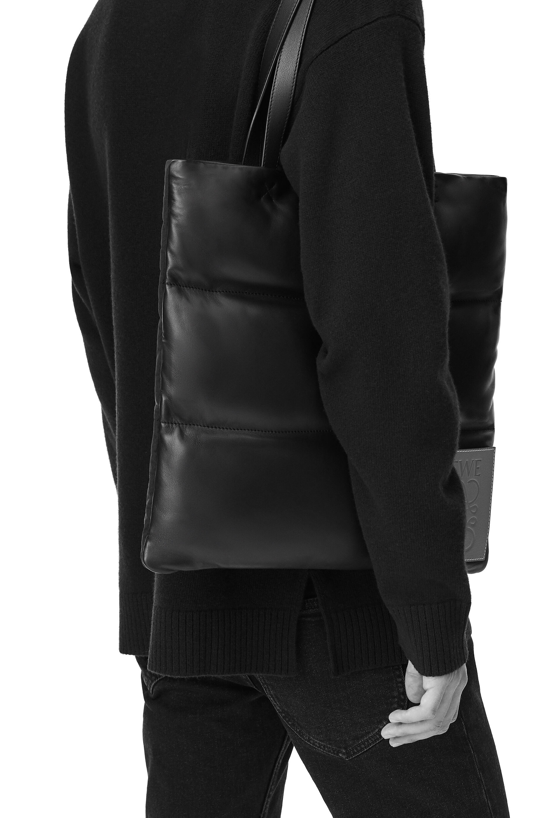 Puffy Vertical tote bag in  nappa calfskin 5