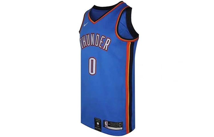 Nike MENS NBA Oklahoma City Thunder Russell Westbrook 0 Swingman Tank Blue AV4955-403 - 3