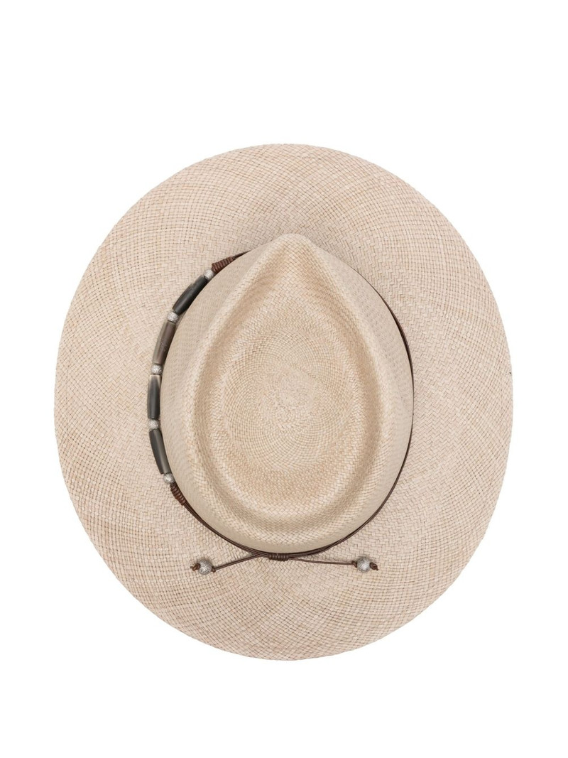 Brunello Cucinelli bead-embellished fedora outlook