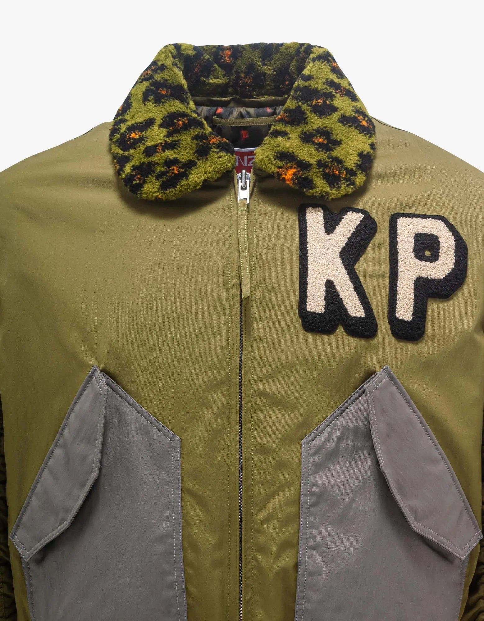 Kenzo Khaki Boxy Bomber Jacket - 4