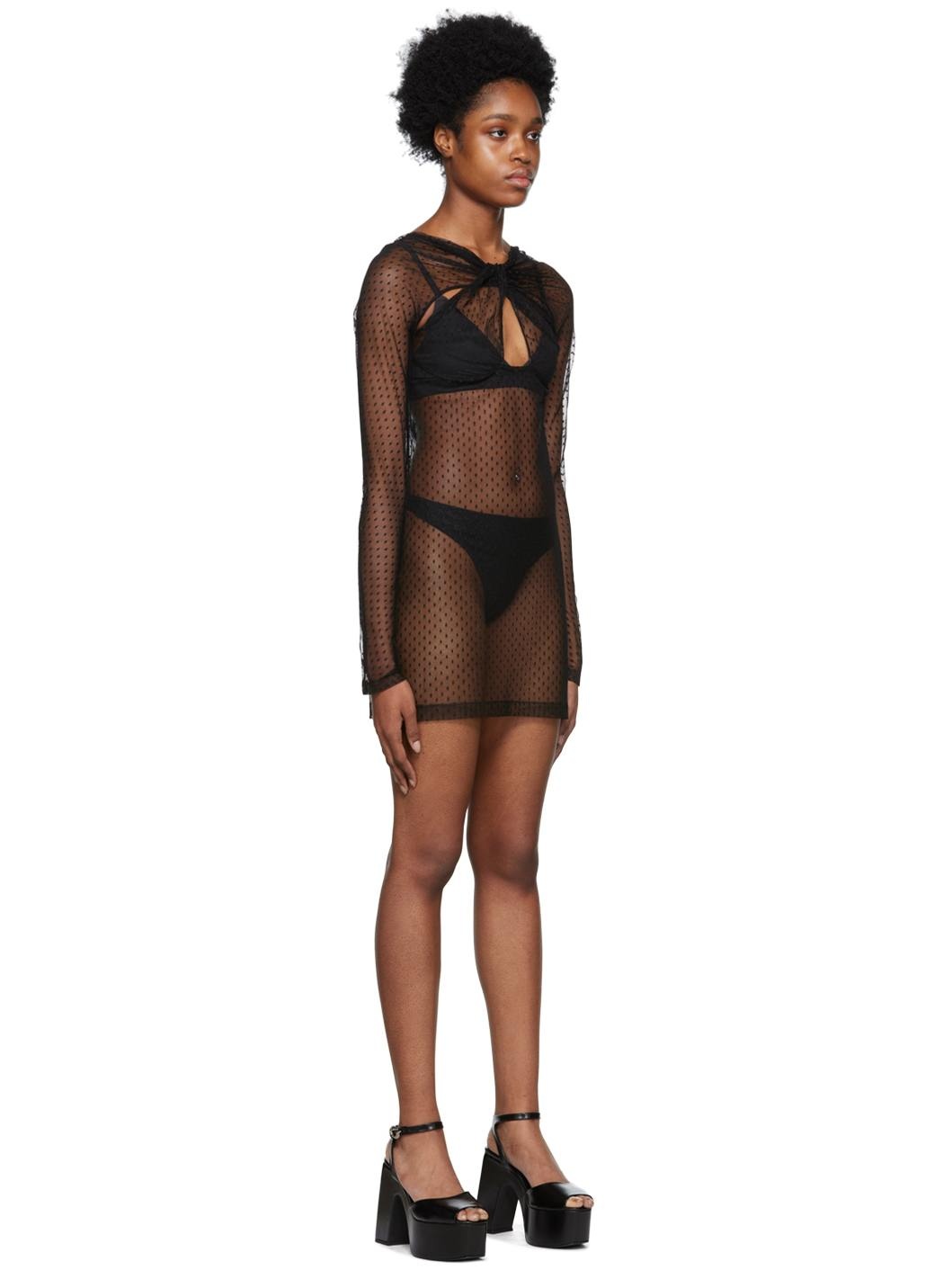 Black Twisted Minidress - 2