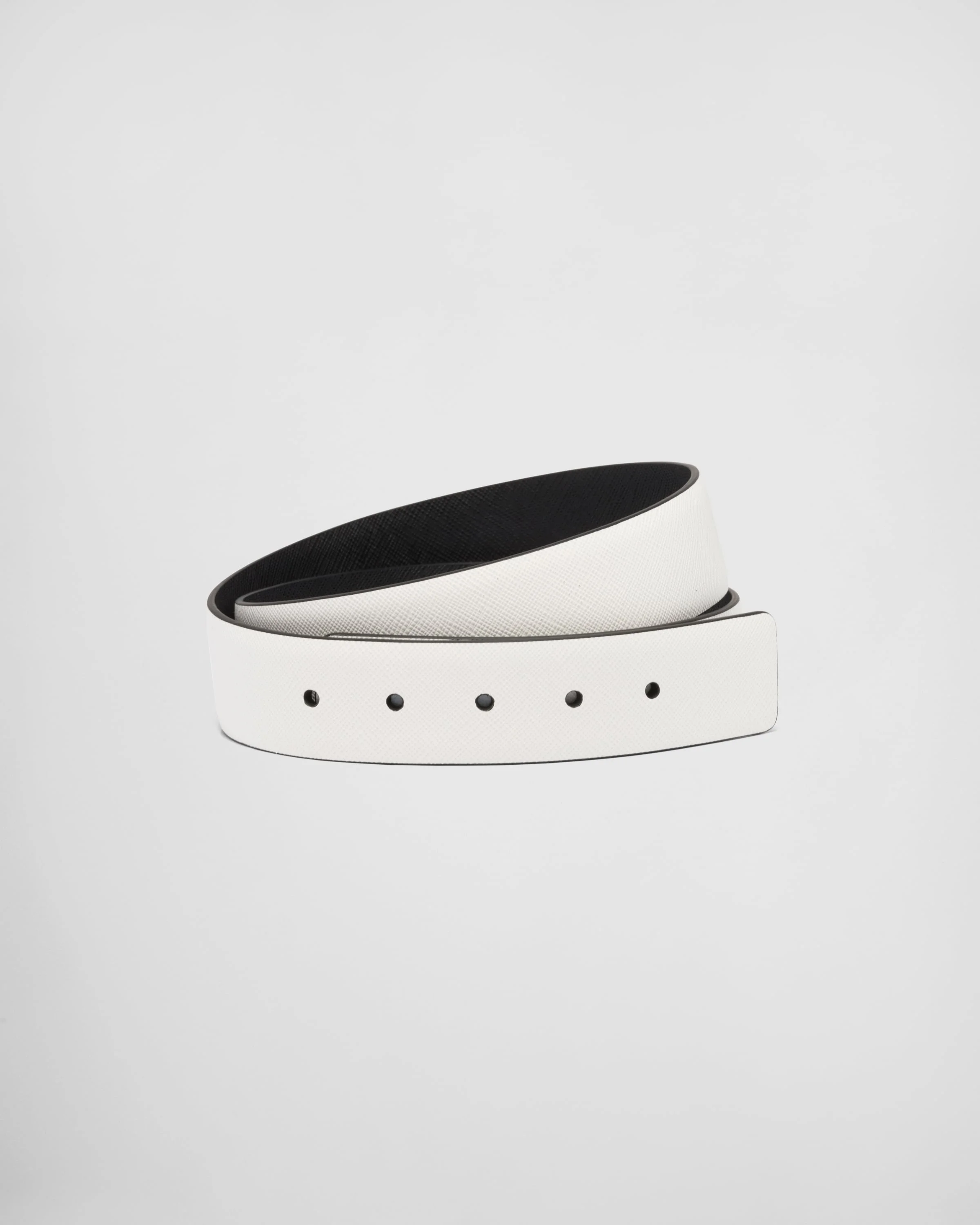 Reversible Saffiano leather belt strap - 1