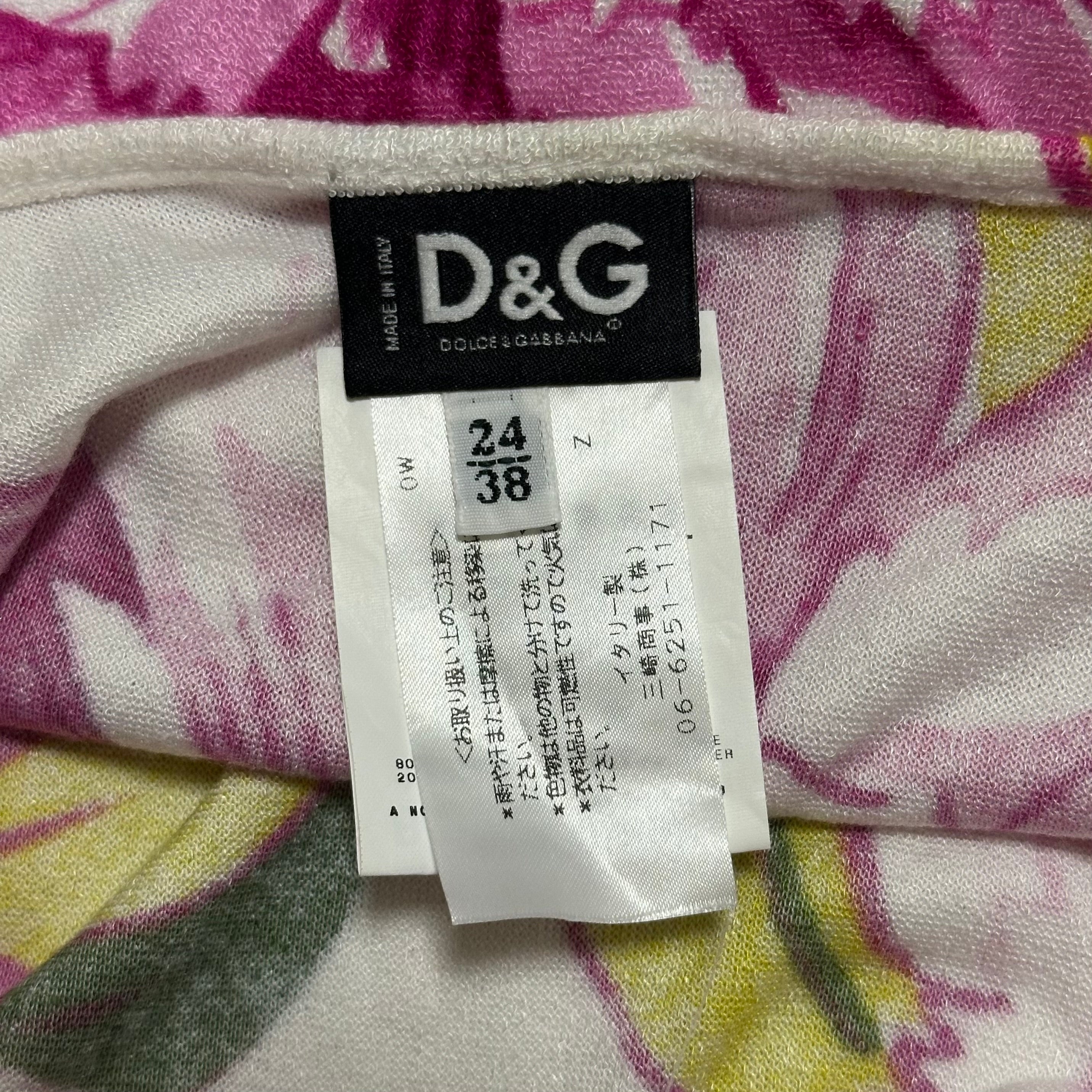 D&G - D&G Fall Winter 2000 Floral Print Pile Halter Neck Top - 5