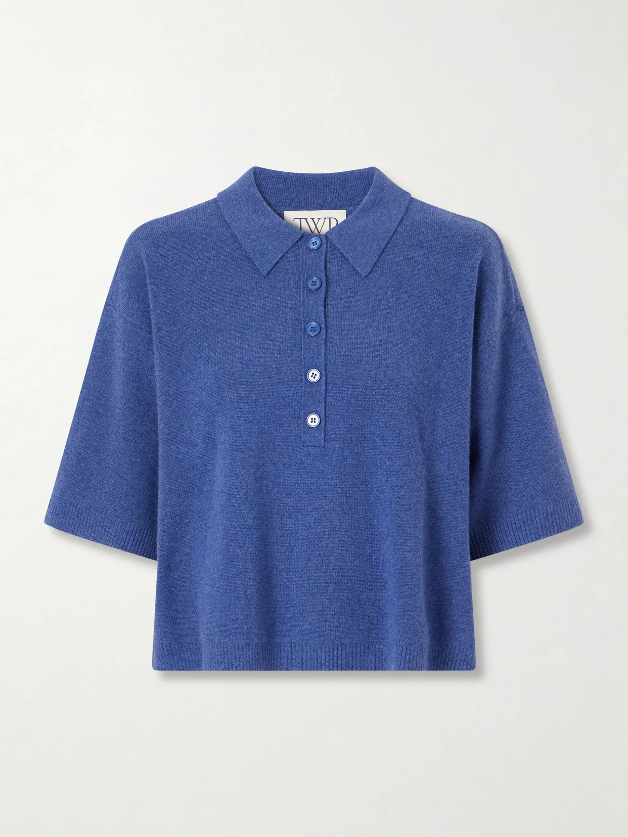 Cashmere-knitted Polo Shirt - 1
