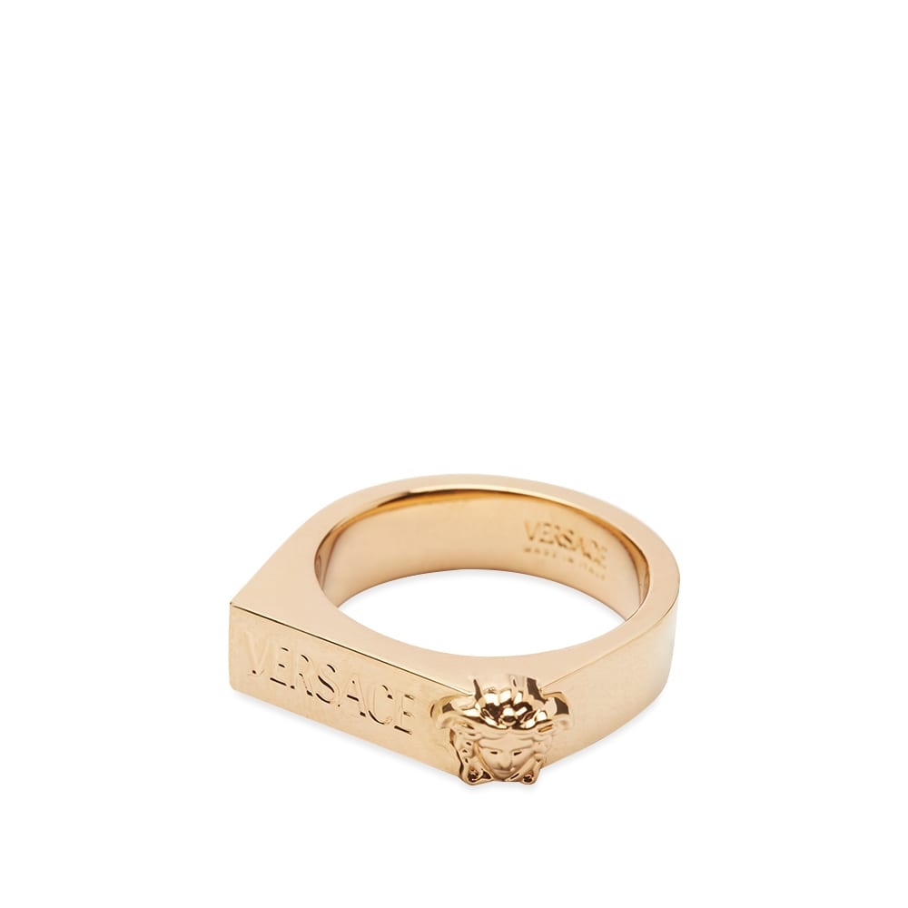 Versace Logo Medusa Text Logo Ring - 4