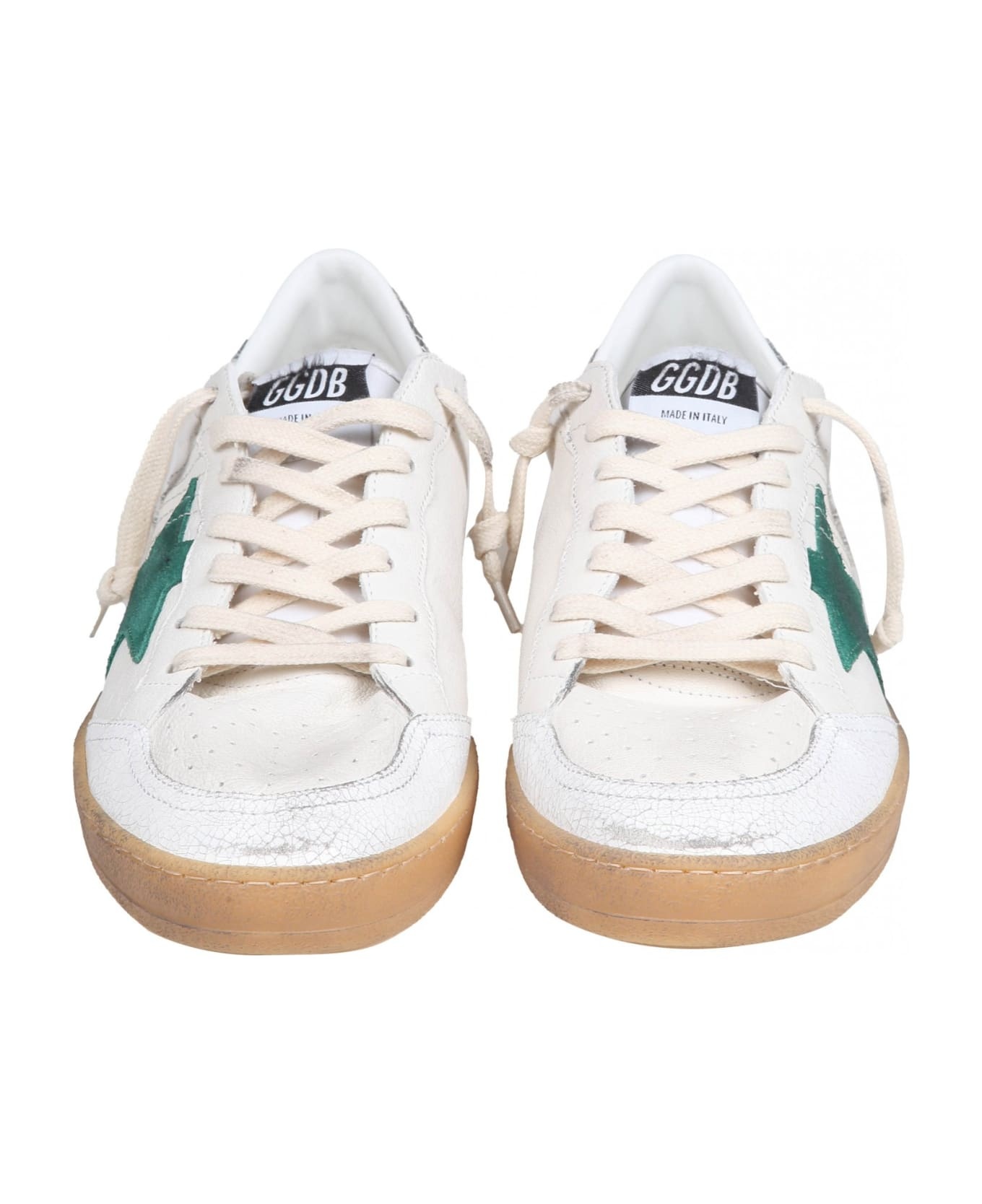 Ball Star In White And Green Nappa - 3