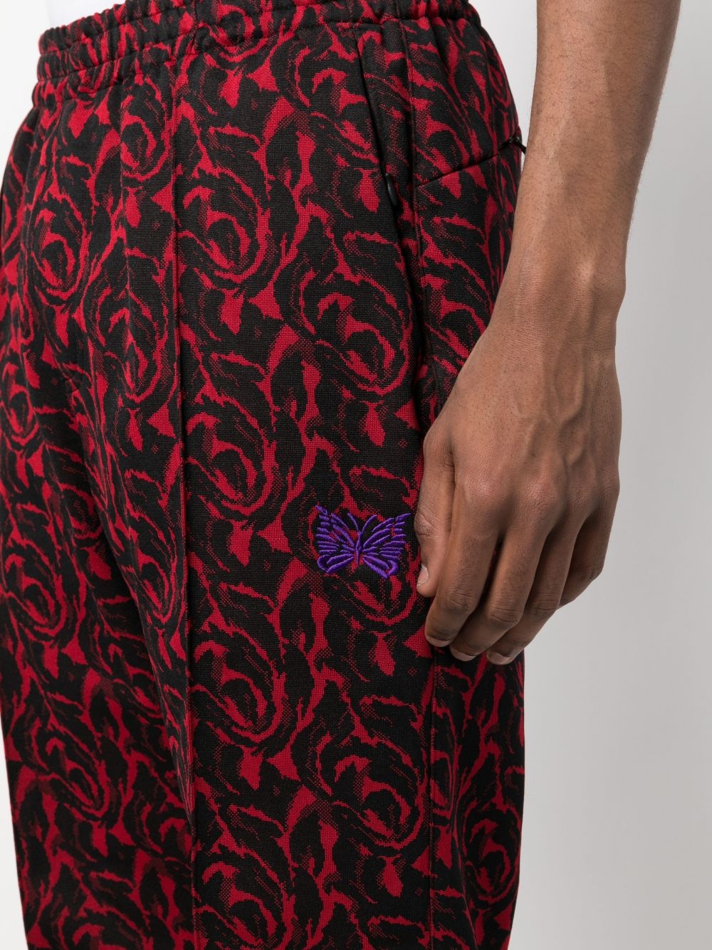 pintuck bold-checked trousers - 5