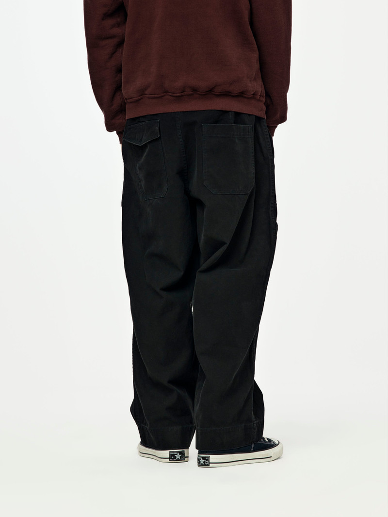 A.PRESSE COTTON SILK TWILL WIDE TROUSERS (BLACK) SIS outlook