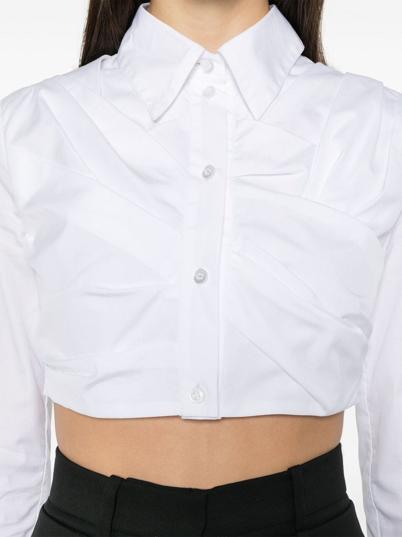 pleated cropped shirt 5