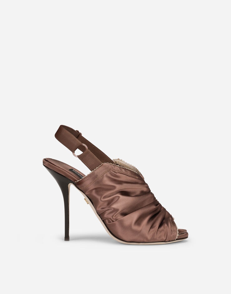 Satin slingbacks with corset-style fastening - 1