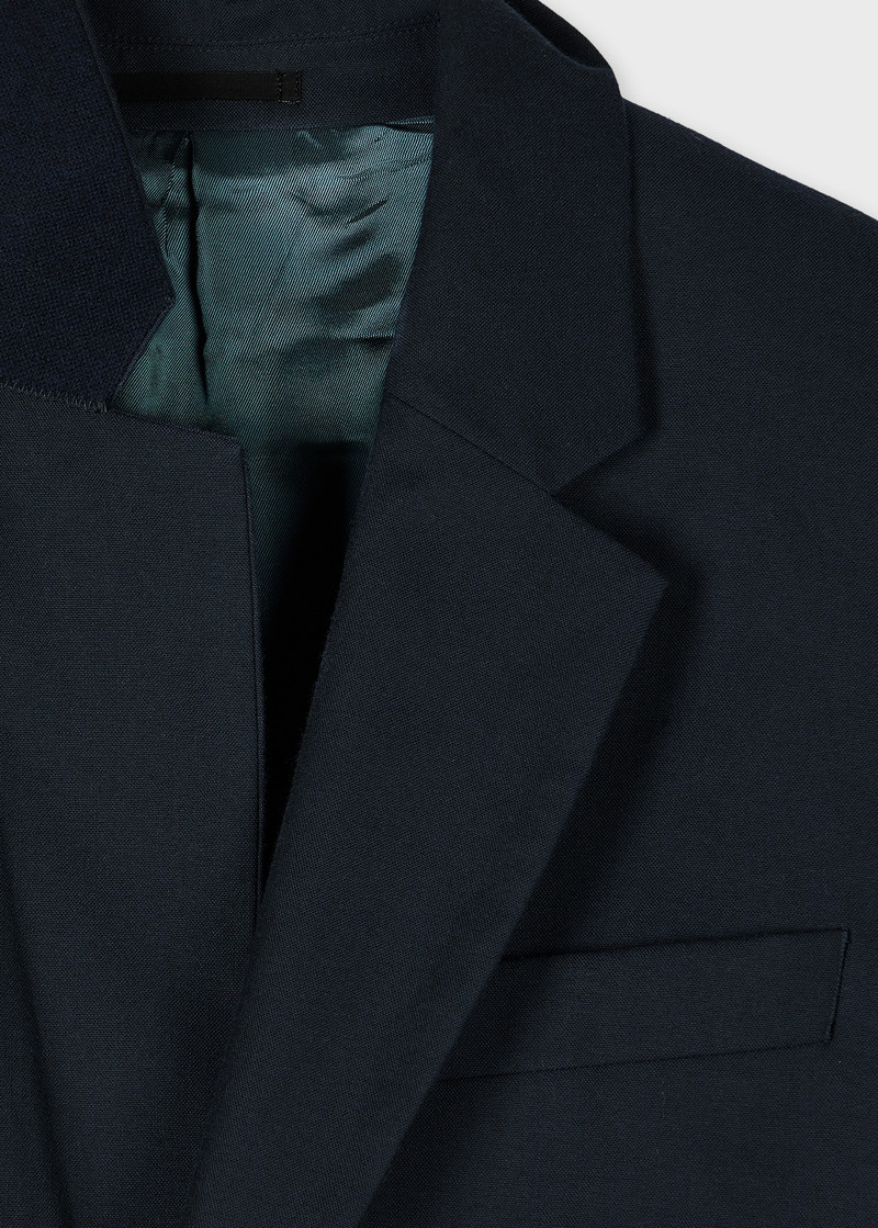 Paul Smith Dark Navy Wool And Cotton-Blend Suit outlook