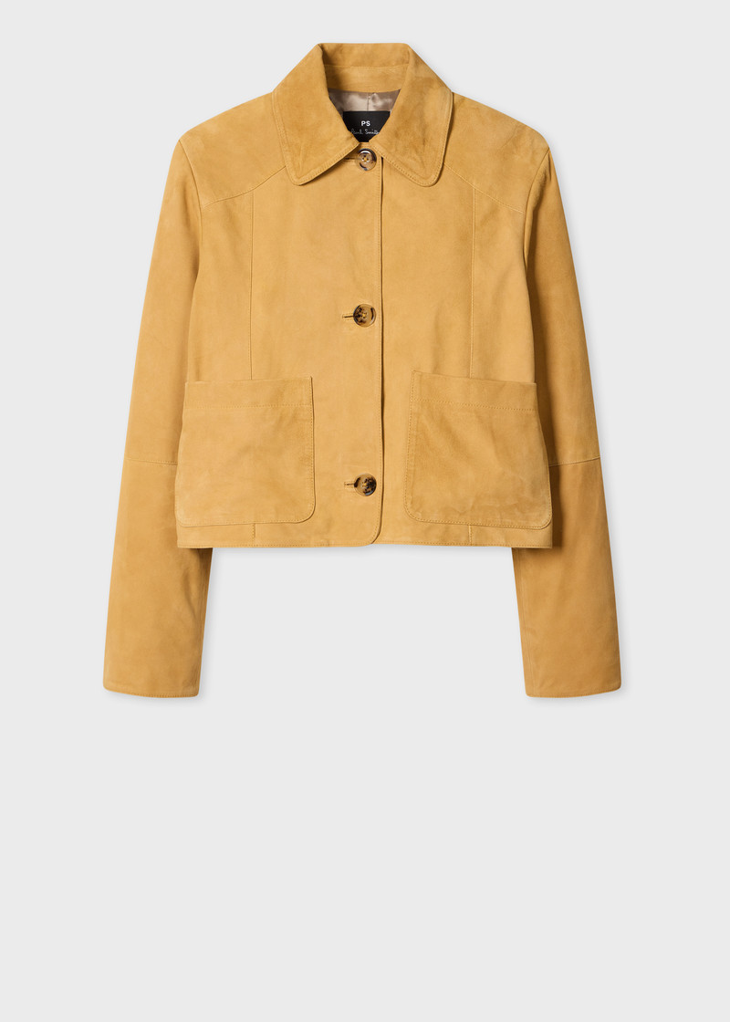 Women's Yellow Suede Jacket 1