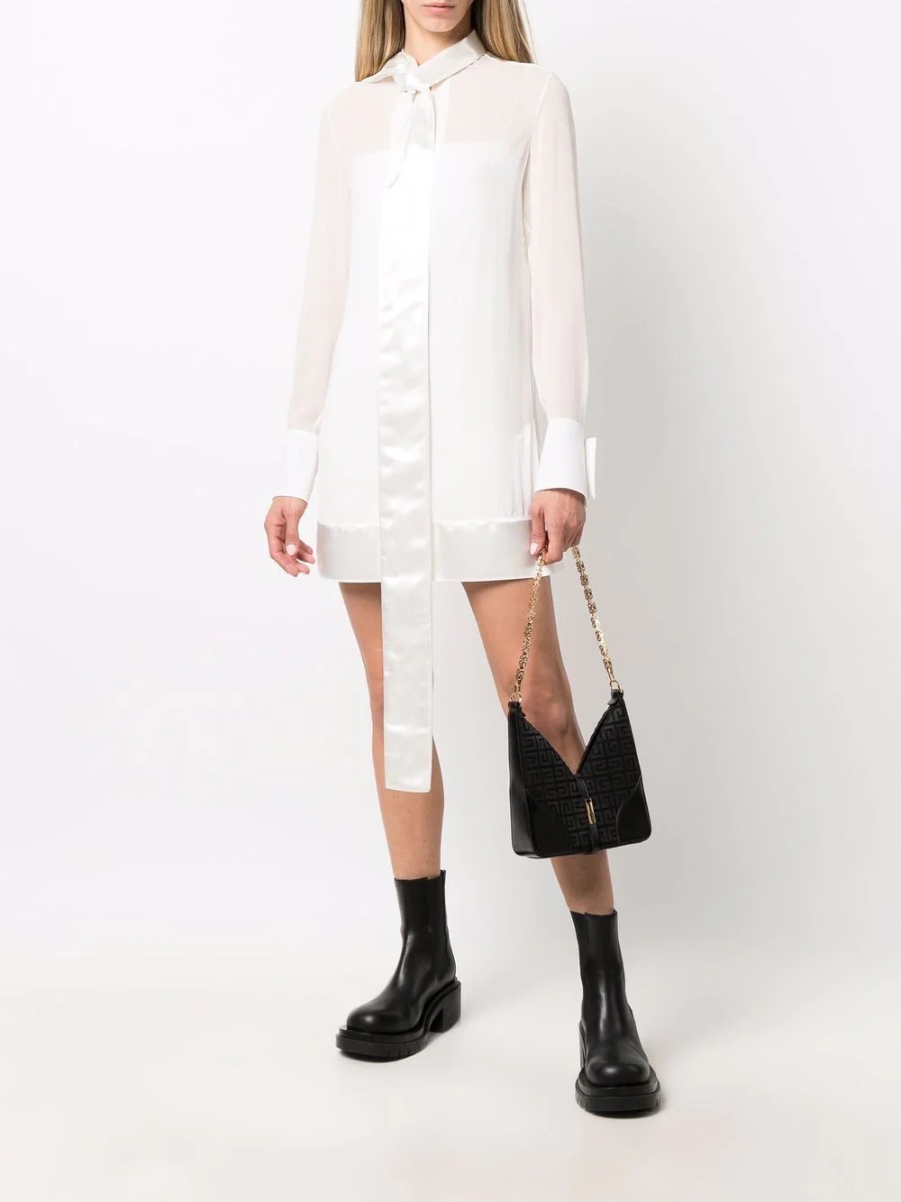 tie-detail mini dress - 2
