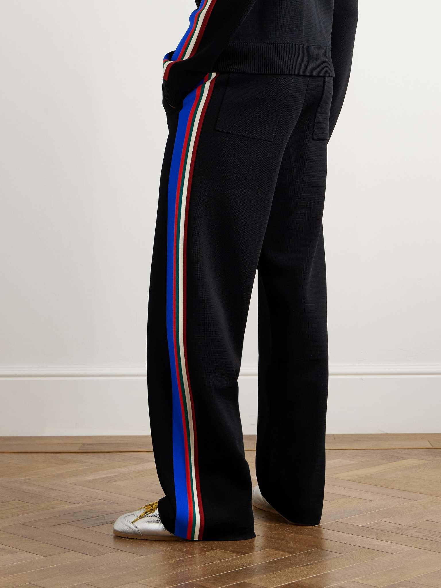 Tide Straight-Leg Striped Knitted Track Pants - 3