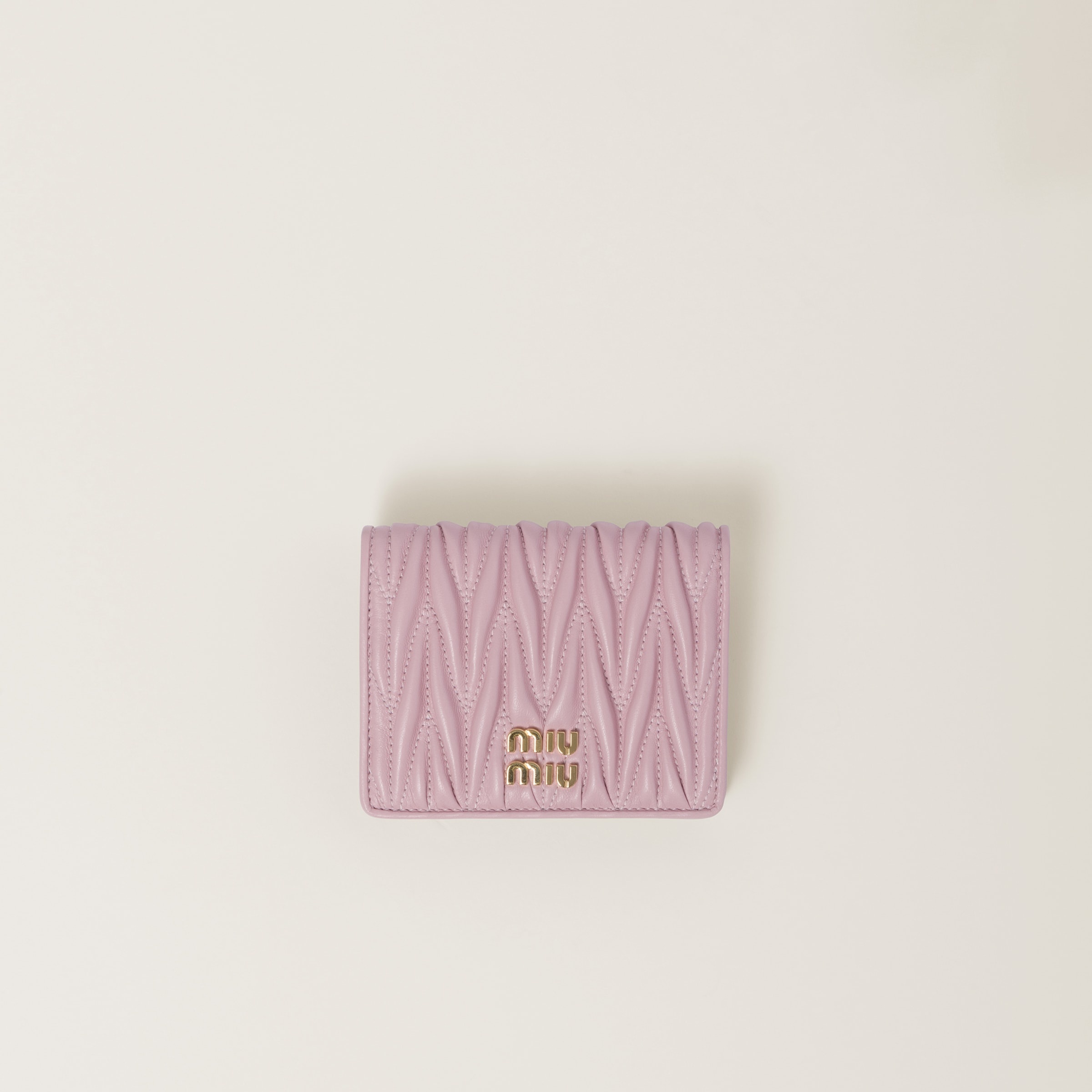 Small matelassé nappa leather wallet - 1
