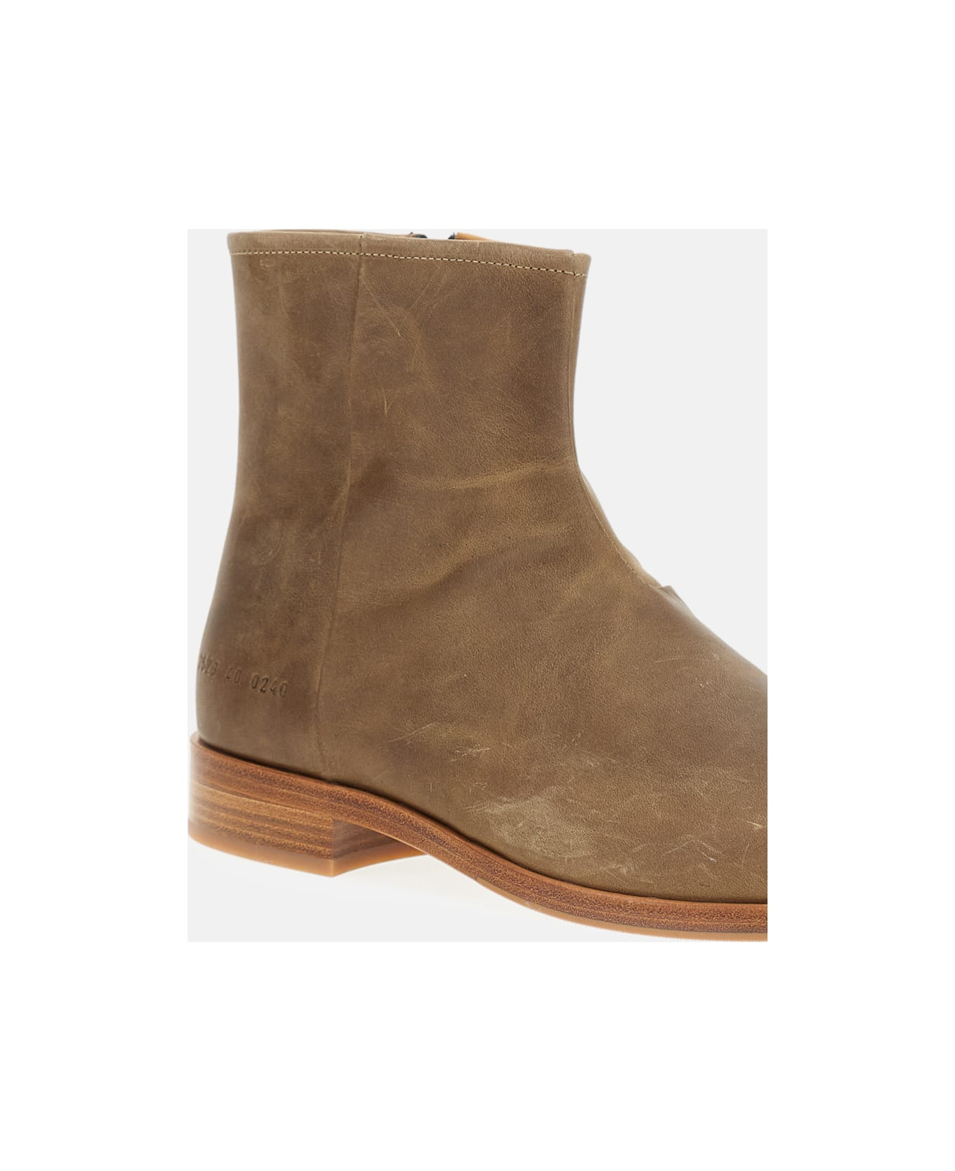 Zipper Boot In Waxed Suede - 4