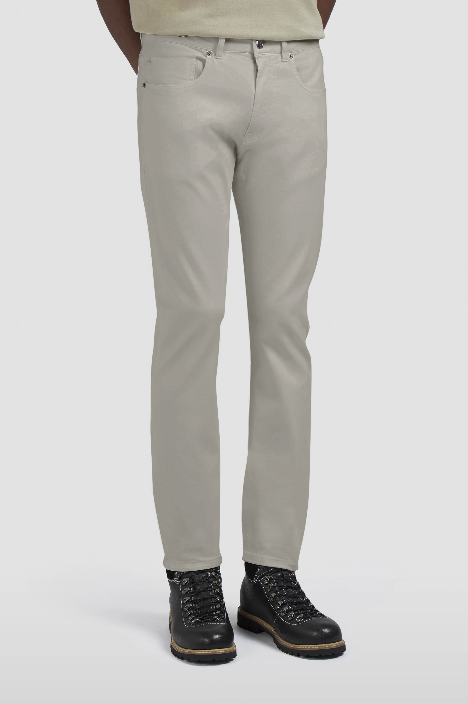 STRETCH COTTON 5 POCKETS TROUSERS - 6