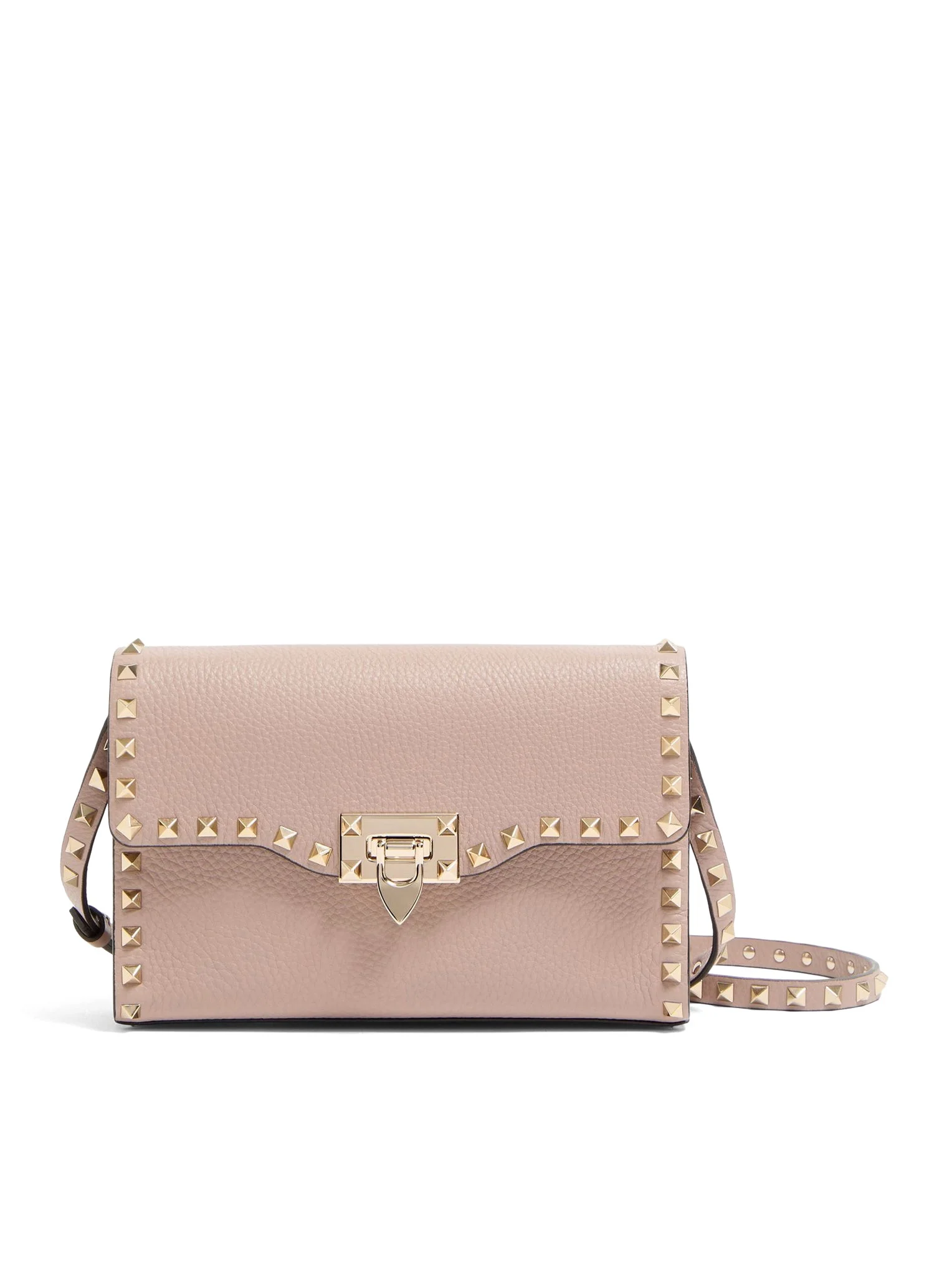 ROCKSTUD SMALL GARNET CALFSKIN CROSSBODY BAG - 1