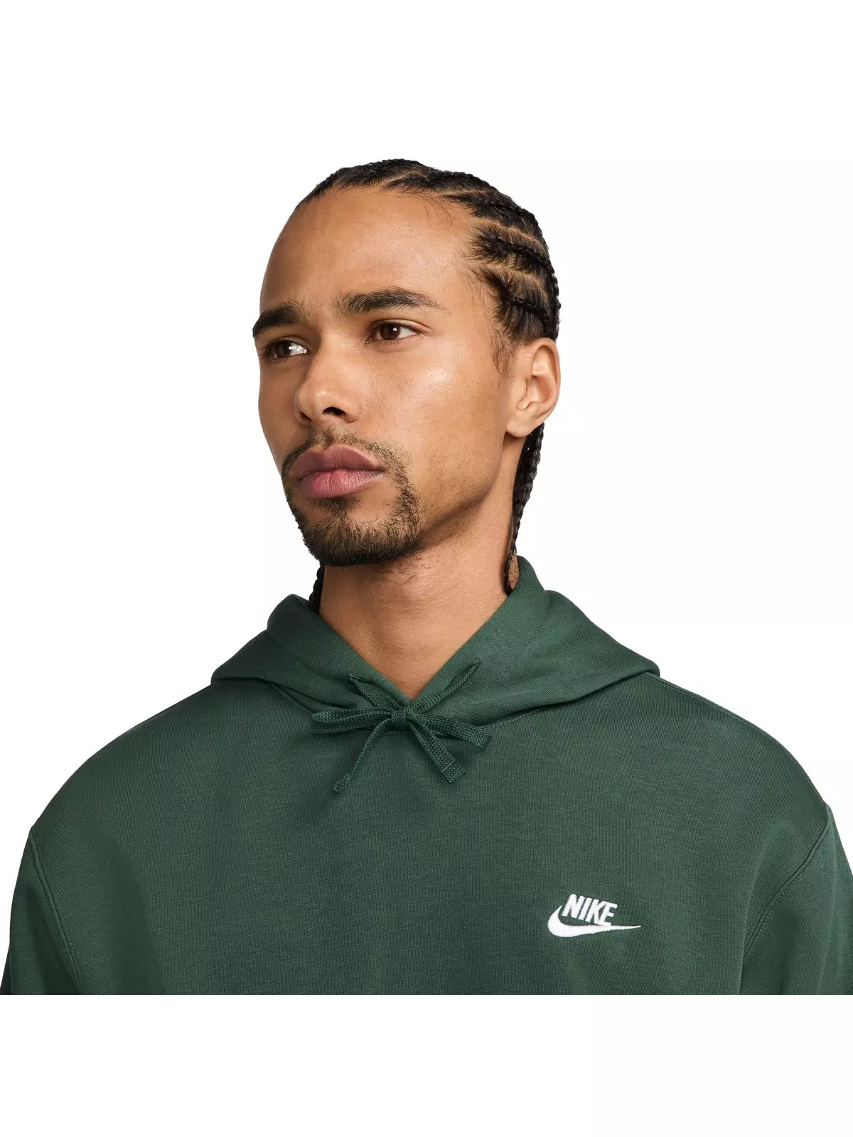 Men's Sportswear Club Fleece Pullover Hoodie-Green - 3