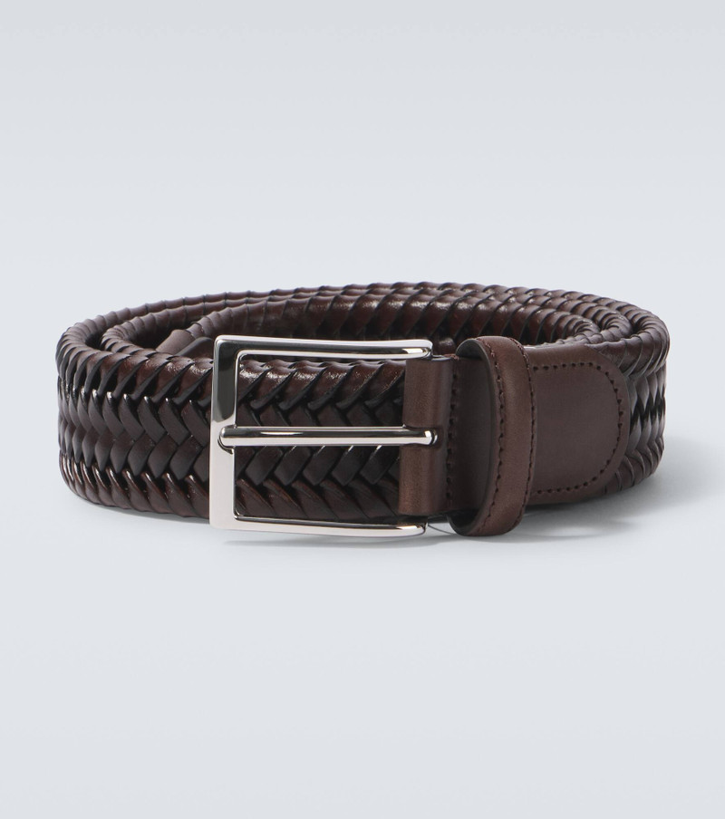 Woven leather belt 1