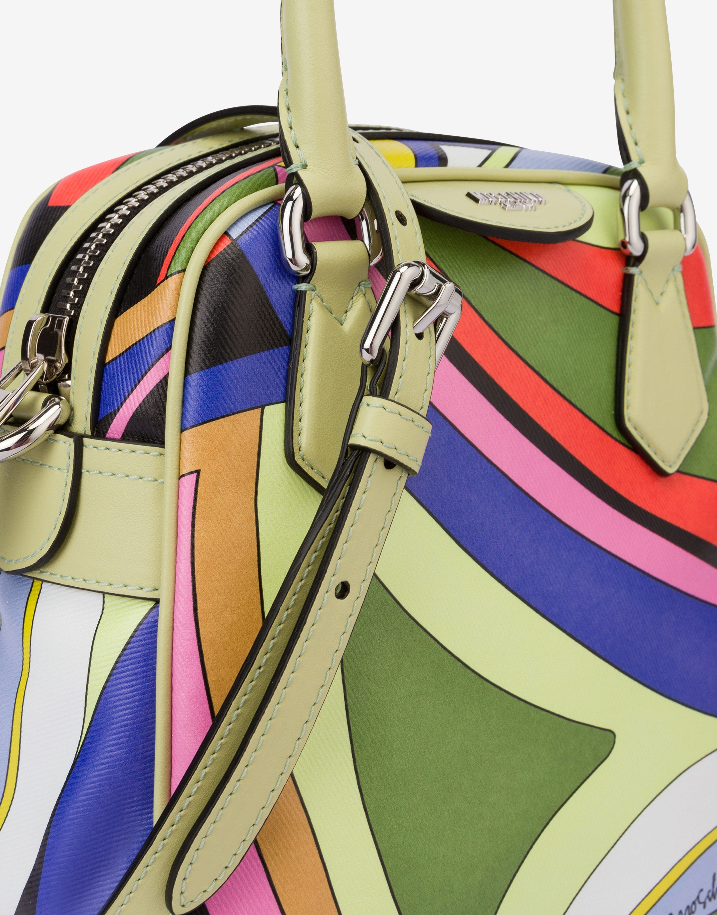 MULTI-COLOURED PRINT CANVAS HANDBAG 4