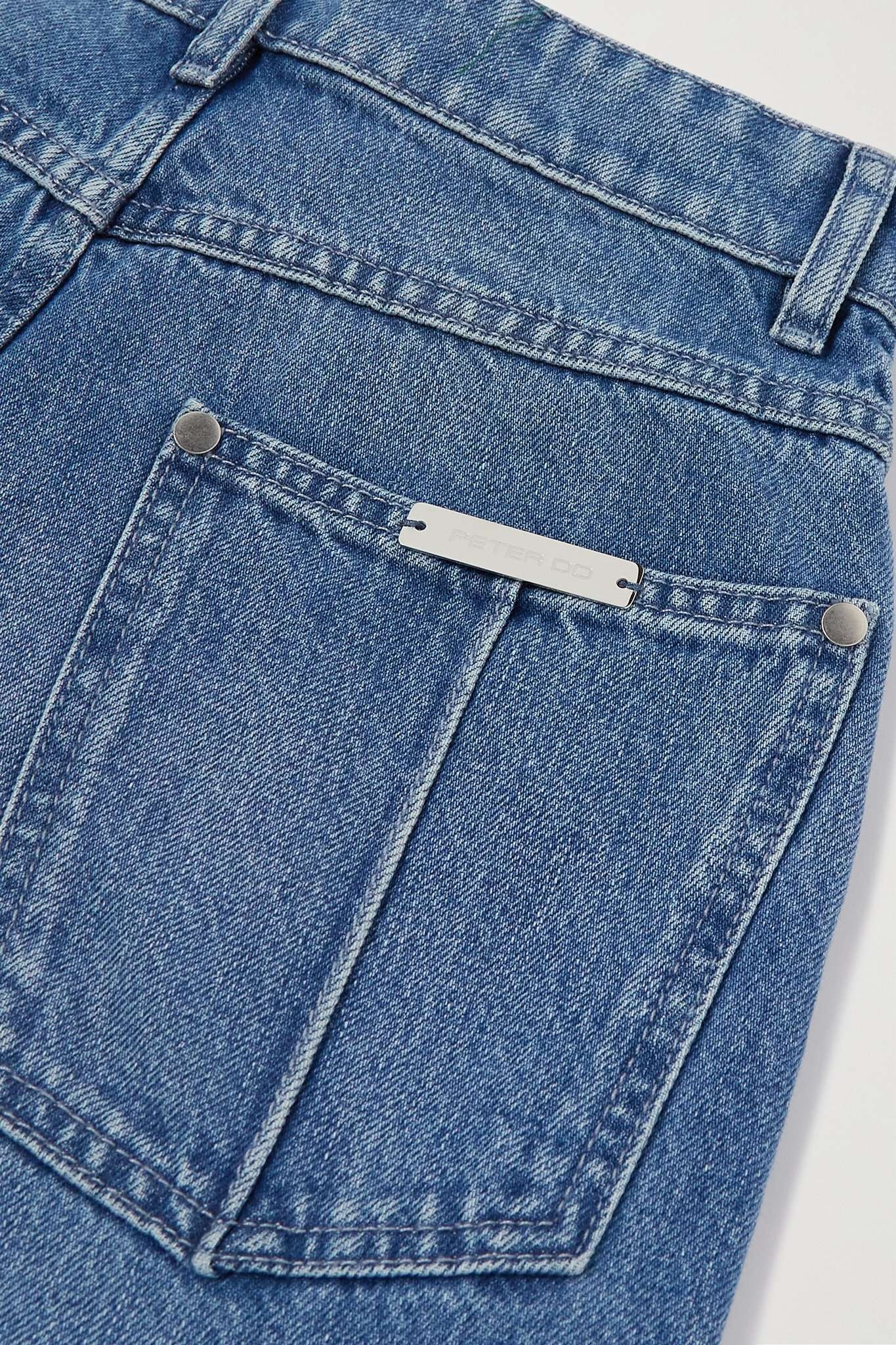 Distressed high-rise wide-leg jeans - 6