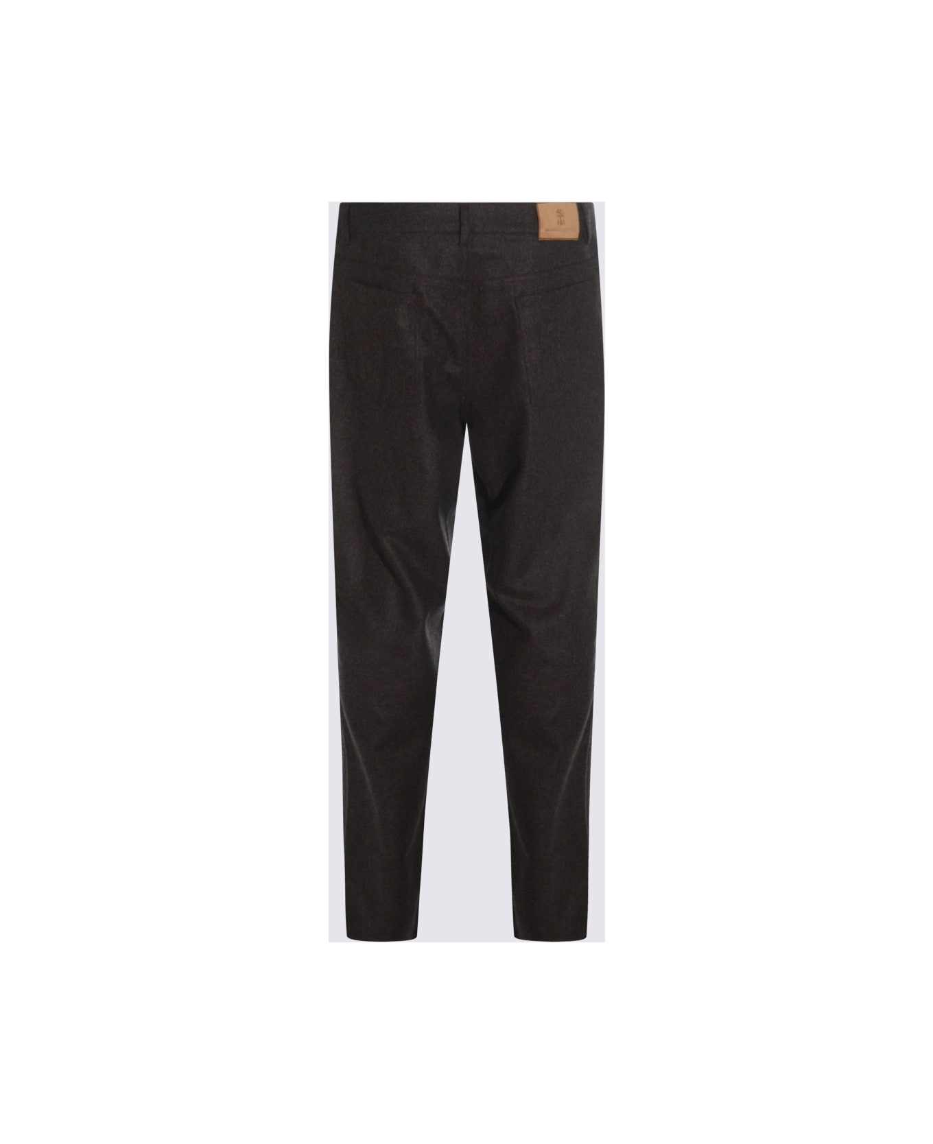 Brown Cotton Pants - 2