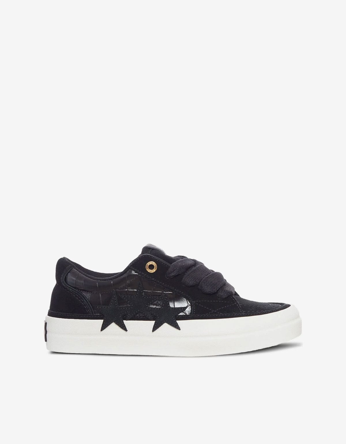 Amiri Black Croc Debossed Sunset Skate Trainers - 1