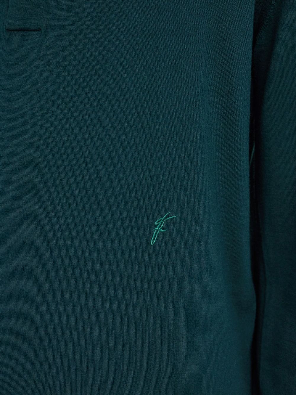 long-sleeved wool polo shirt - 6