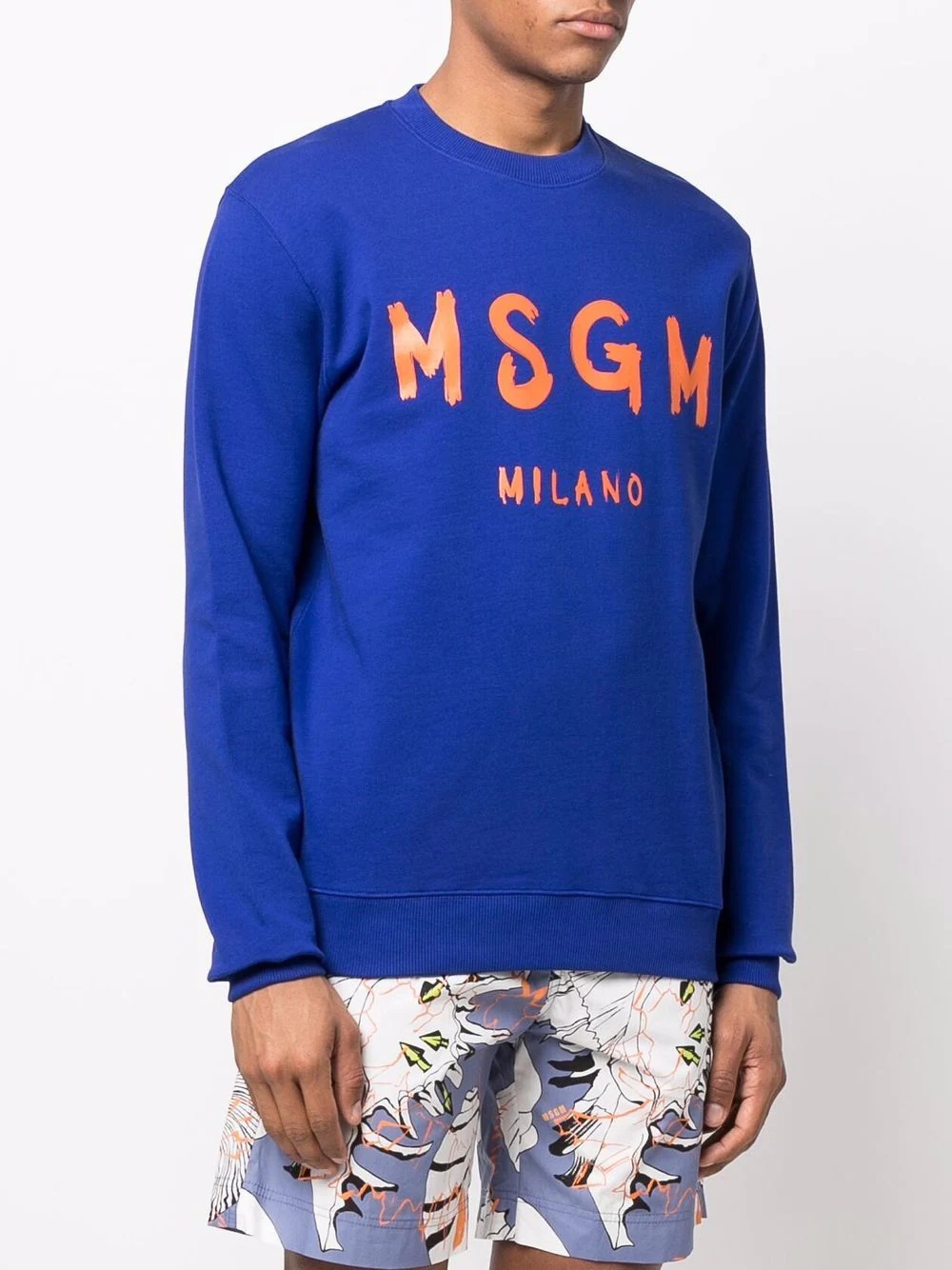 logo-print cotton sweatshirt - 3