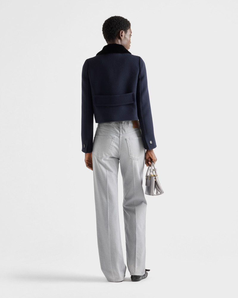 Single-breasted natté fabric jacket 5