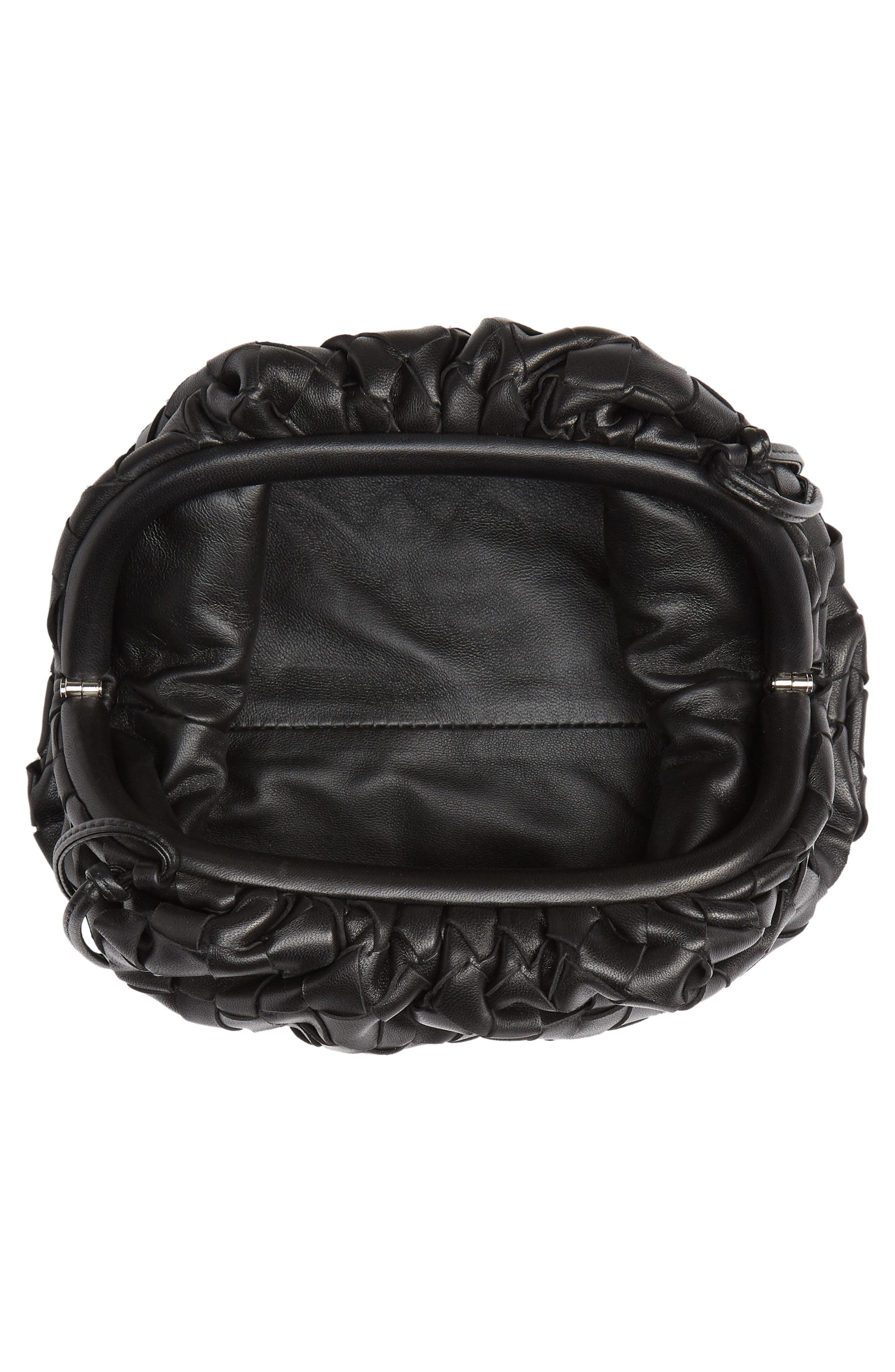 Bottega Veneta Small The Pouch Leather Clutch in Nero/Silver at Nordstrom - 4