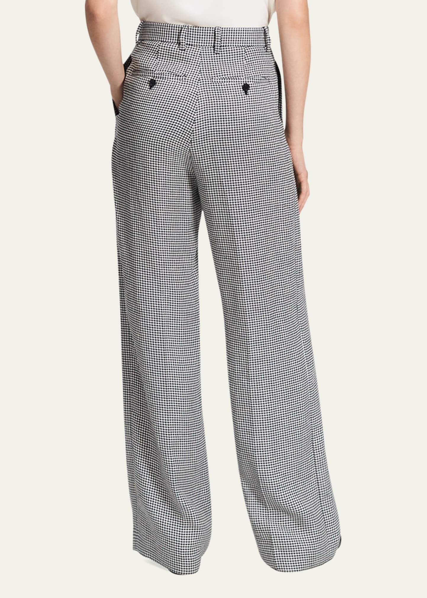 Houndstooth Classic Straight Trousers - 3