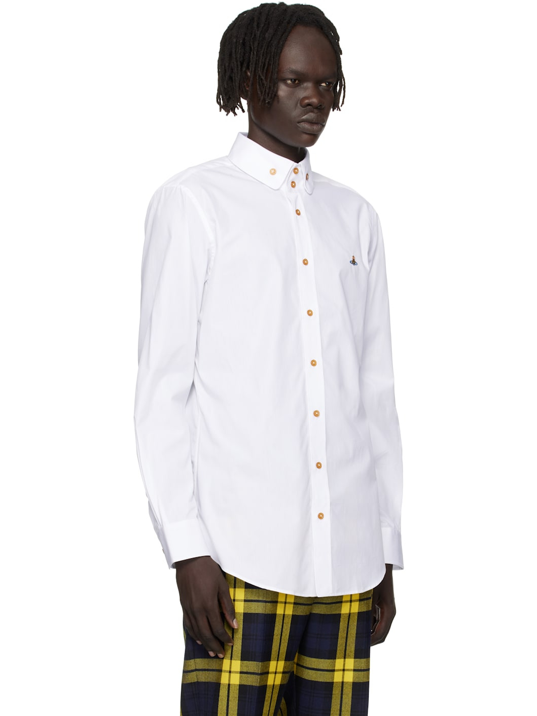 White Two Button Krall Shirt - 2