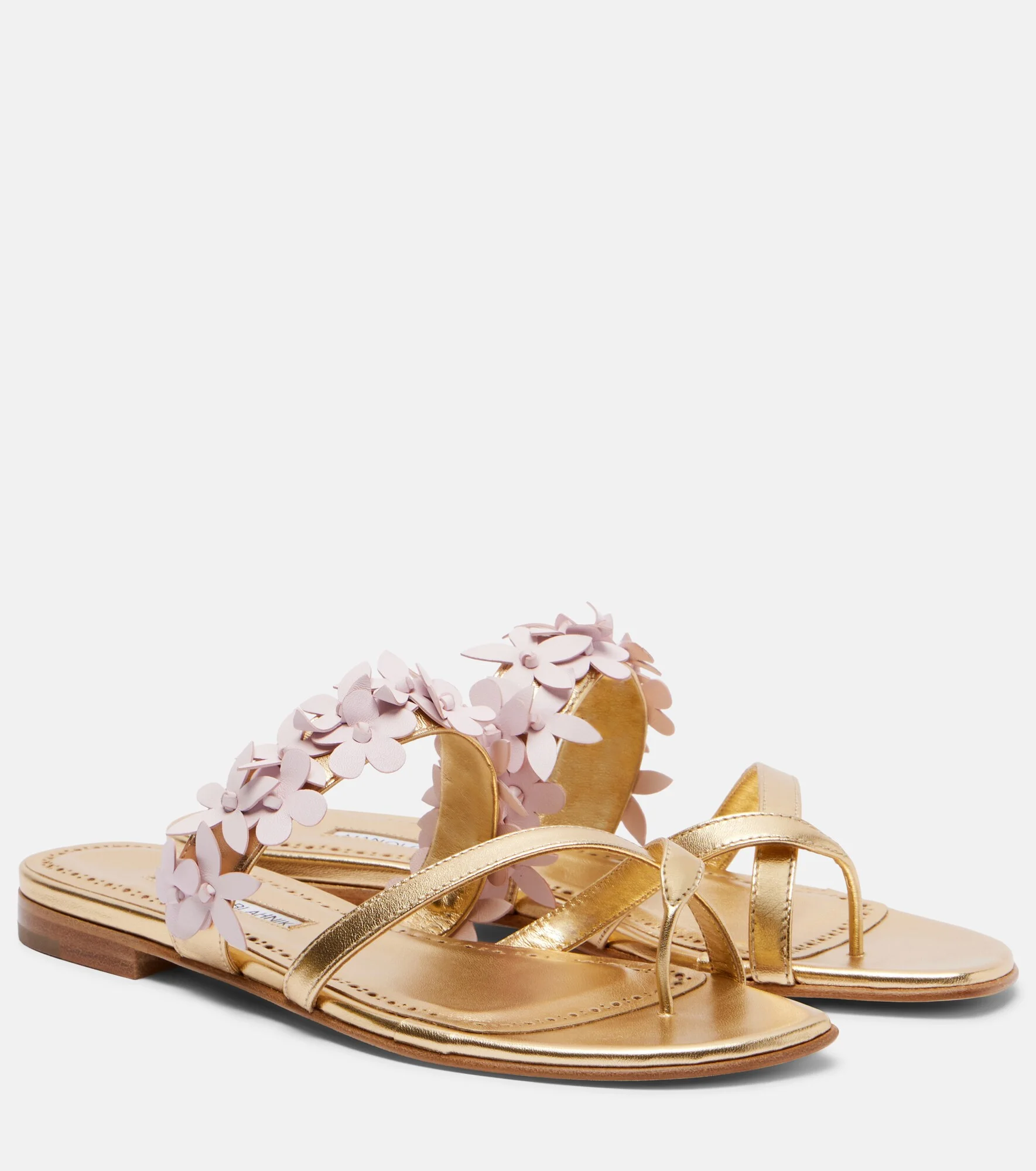 Fiosabi appliqué leather thong sandals - 1