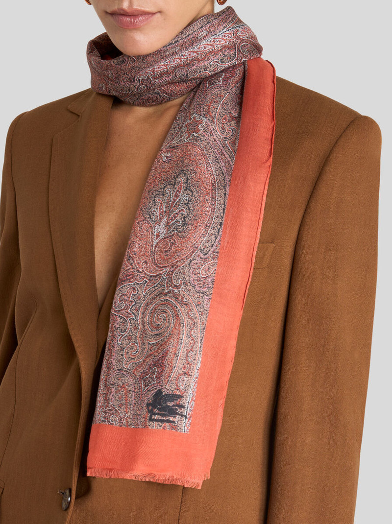 Etro CASHMERE SCARF WITH FLORAL PAISLEY MOTIF outlook