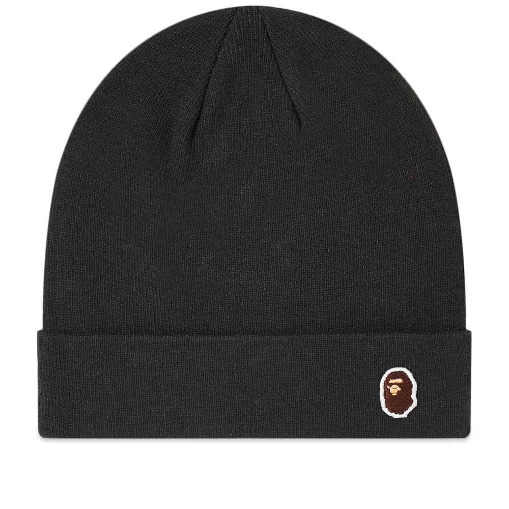 A Bathing Ape Ape Head One Point Knit Cap - 1