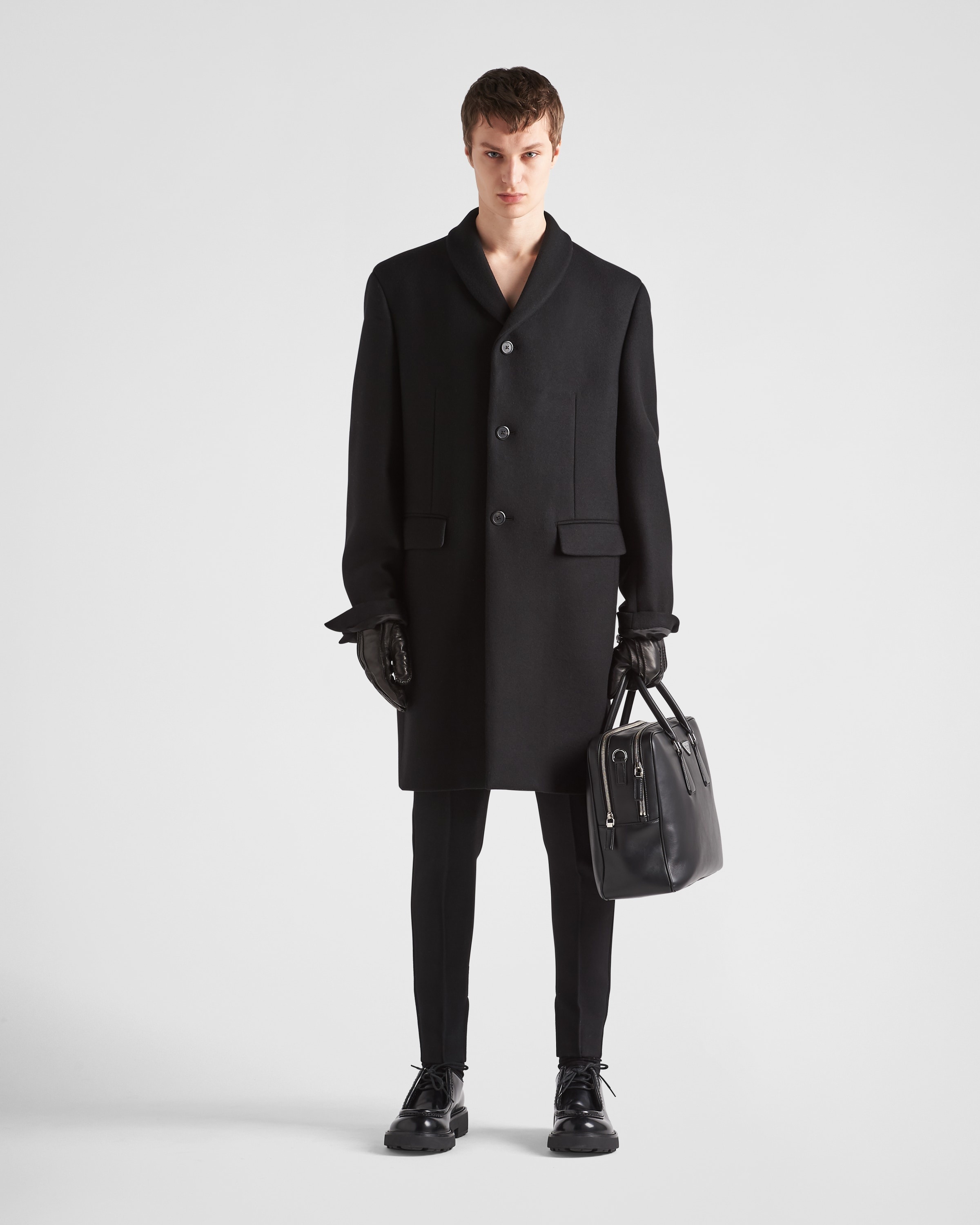 Single-breasted wool and cashmere coat - 2