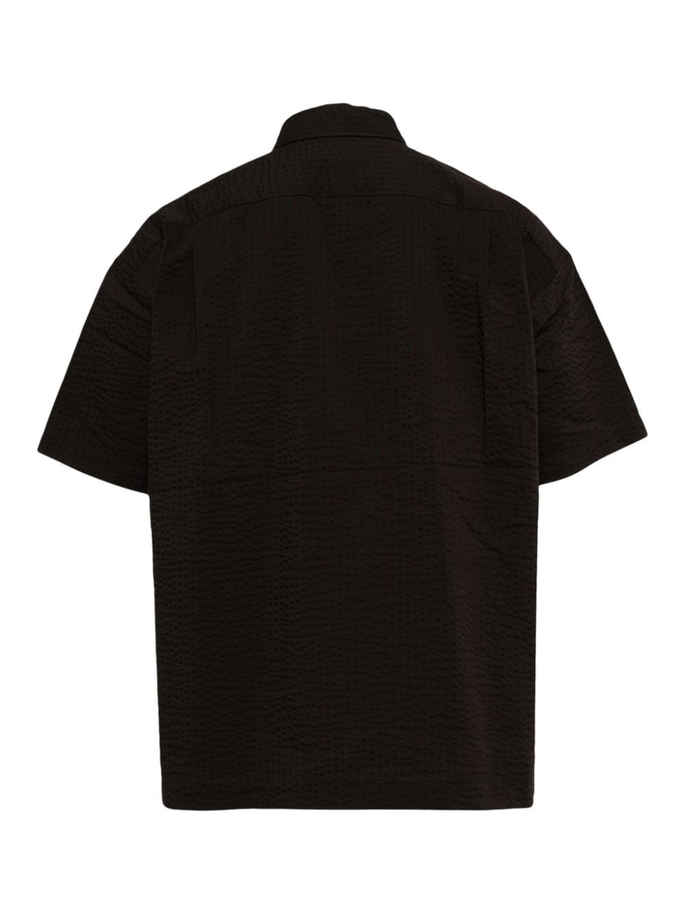 logo-patch cotton-blend shirt - 4