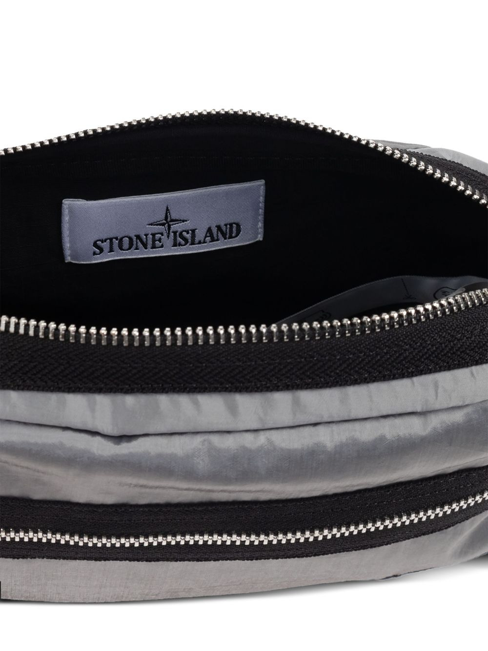 zip-fastening logo-patch belt bag - 5