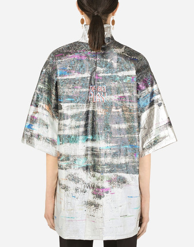 Dolce & Gabbana Jersey T-shirt with foiled glitch print outlook