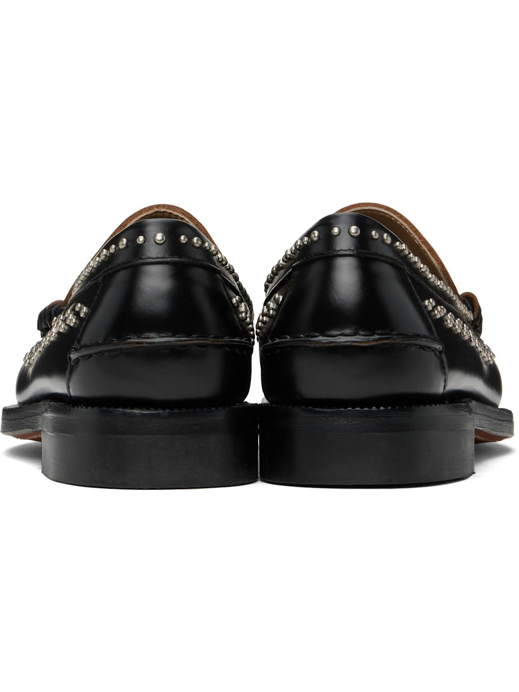 Black & White Dan Studs Loafers - 2