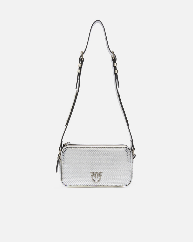 LAMINATED REPTILE-EFFECT RECTANGULAR HANDBAG 1